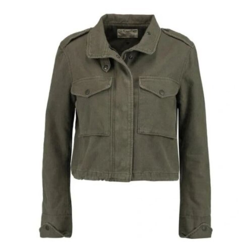 Rag & Bone Fatigue Cropped Military Cotton Jacket Size XS 51925